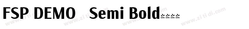 FSP DEMO   Semi Bold字体转换